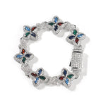 7inch bracelet / Silver-colored zirconium