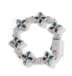 7inch bracelet / Silver-colored zirconium