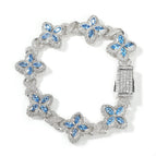 7inch bracelet / Silver ocean blue