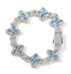7inch bracelet / Silver ocean blue