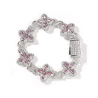 7inch bracelet / Silver powder zirconium
