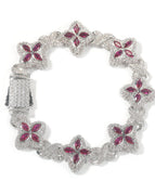 Silver red corundum