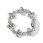 7inch bracelet / Silver white zirconium