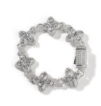 7inch bracelet / Silver white zirconium