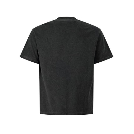 TALKLESSFASHION Abstract print T-shirt short sleeve men's top cotton crew neck casual shirt loose summer ins hip hop street trend