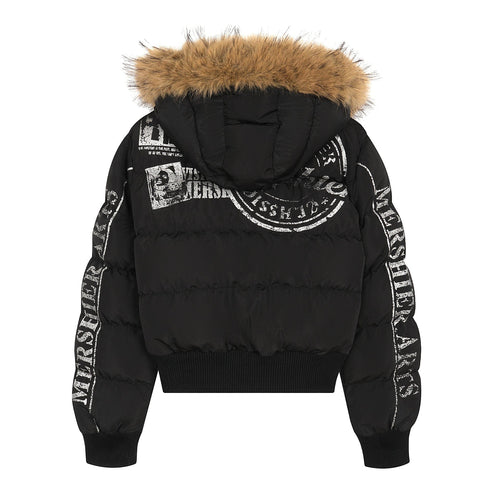 THETLSTUDIO American Fur Collar Cropped Puffer
