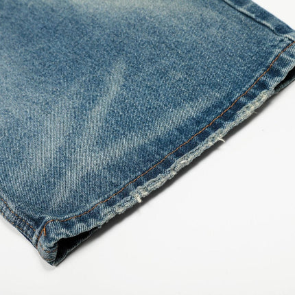 TALKLESSFASHION American high street washed cat beard jeans for men and women couples cleanfit retro straight leg slim trousers trend