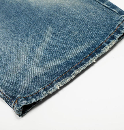 THETLSTUDIO American high street washed cat beard jeans for men and women couples cleanfit retro straight leg slim trousers trend