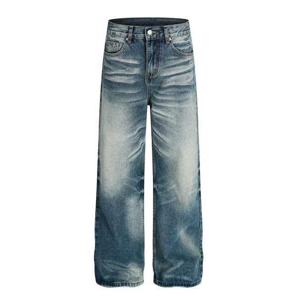 American High Street Washed Cat Beard Jeans