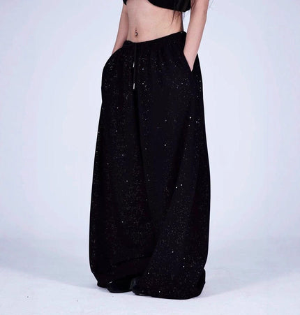 THETLSTUDIO American hot diamond sprinkled sparkling snake print glitter pants women's loose street dance jazz jzza casual sports sweatpants