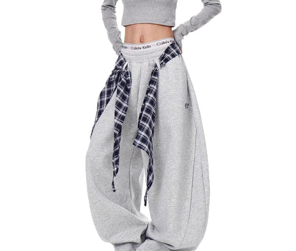 TALKLESSFASHION American ins style Korean trend corset slacks women's autumn loose drape dancing must-have jazz dance scimitar pants