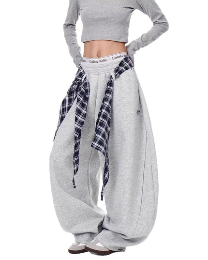 TALKLESSFASHION American ins style Korean trend corset slacks women's autumn loose drape dancing must-have jazz dance scimitar pants