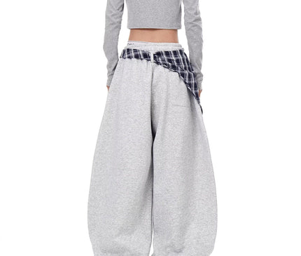 TALKLESSFASHION American ins style Korean trend corset slacks women's autumn loose drape dancing must-have jazz dance scimitar pants