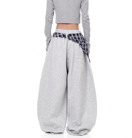 TALKLESSFASHION American ins style Korean trend corset slacks women's autumn loose drape dancing must-have jazz dance scimitar pants