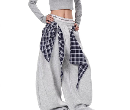 TALKLESSFASHION American ins style Korean trend corset slacks women's autumn loose drape dancing must-have jazz dance scimitar pants