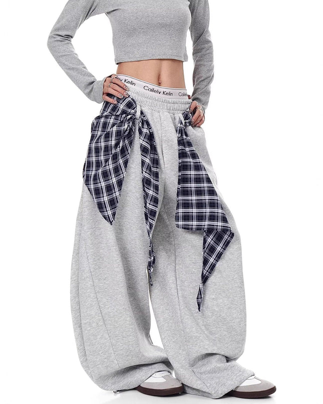 TALKLESSFASHION American ins style Korean trend corset slacks women's autumn loose drape dancing must-have jazz dance scimitar pants