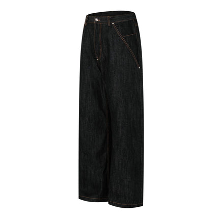 TALKLESSFASHION American retro cleanfit straight-leg jeans for men and women, versatile loose and casual, slimming long pants