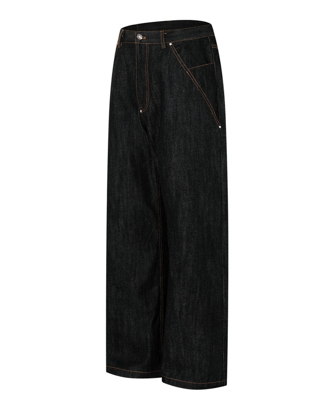 TALKLESSFASHION American retro cleanfit straight-leg jeans for men and women, versatile loose and casual, slimming long pants