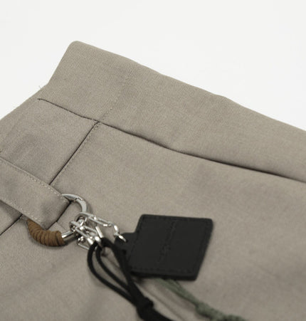 TALKLESSFASHION American Retro Drapy Pleated Suit Pants
