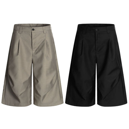 TALKLESSFASHION American Retro Drapy Pleated Suit Pants