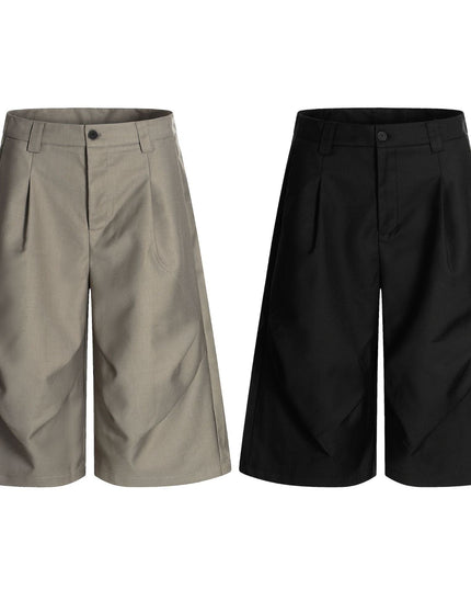 TALKLESSFASHION American Retro Drapy Pleated Suit Pants