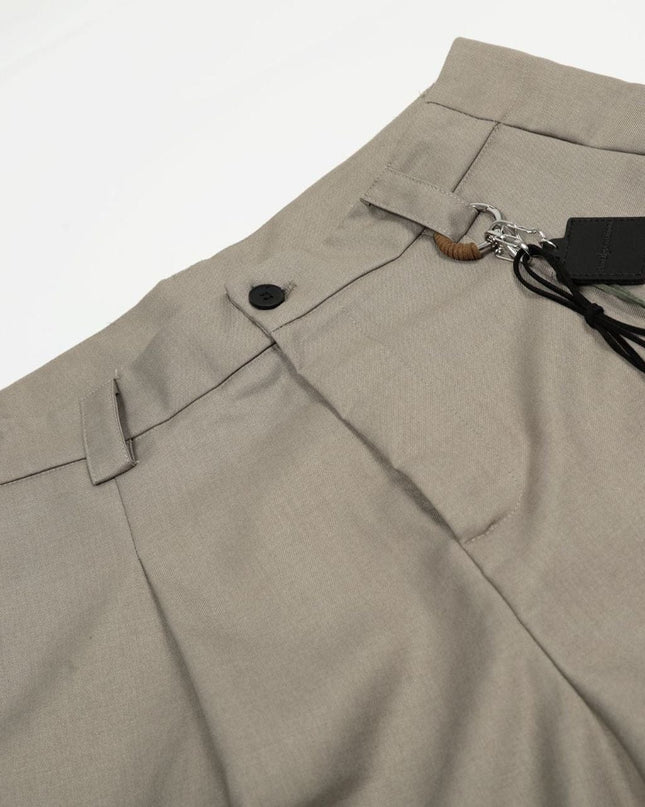 TALKLESSFASHION American Retro Drapy Pleated Suit Pants