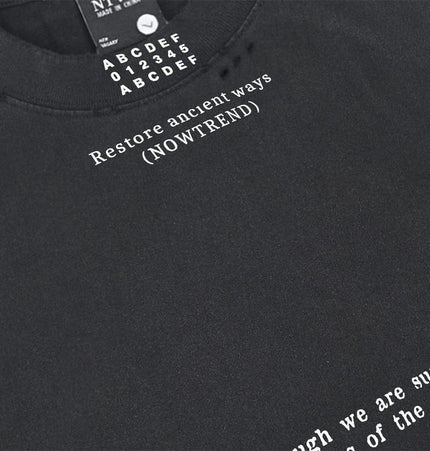 THETLSTUDIO American retro half-spray abrasion wash design sense short sleeve T-shirt for men and women street fashion brand hip-hop loose body shirt