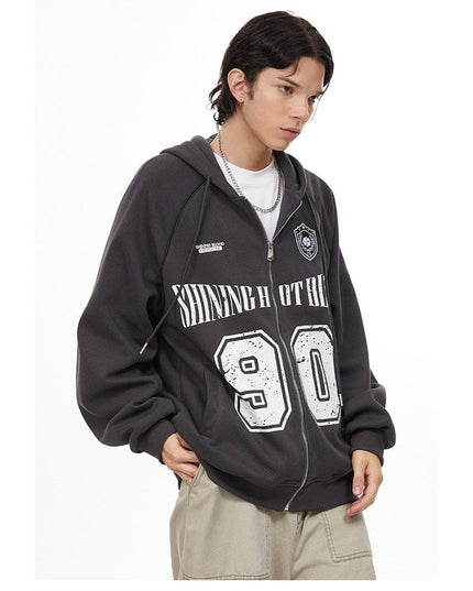 TALKLESSFASHION American retro letters bm hooded sweater