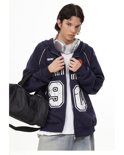 TALKLESSFASHION American retro letters bm hooded sweater