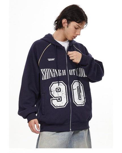 TALKLESSFASHION American retro letters bm hooded sweater