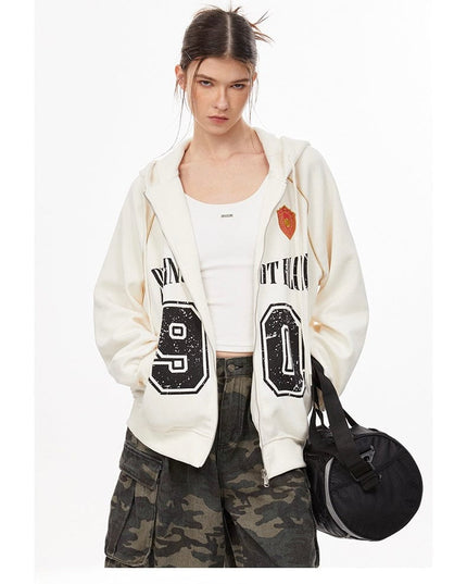 TALKLESSFASHION American retro letters bm hooded sweater
