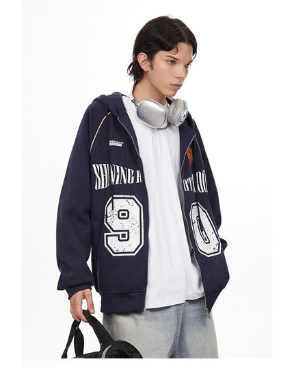 TALKLESSFASHION American retro letters bm hooded sweater