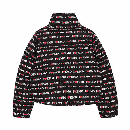 TALKLESSFASHION American Retro Love Letters Cropped Puffer