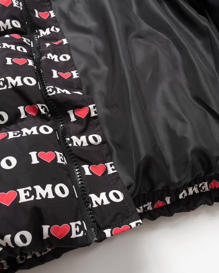TALKLESSFASHION American Retro Love Letters Cropped Puffer