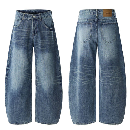 TALKLESSFASHION American retro silhouette scimitar jeans--2122