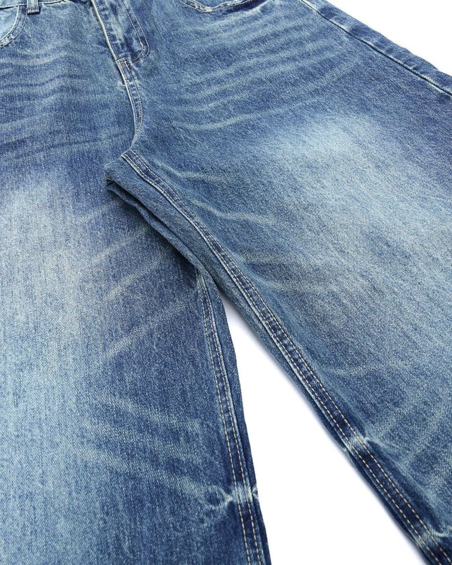 TALKLESSFASHION American retro silhouette scimitar jeans--2122