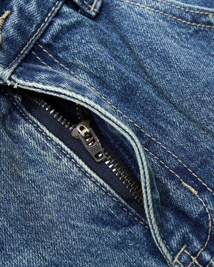 TALKLESSFASHION American retro silhouette scimitar jeans--2122