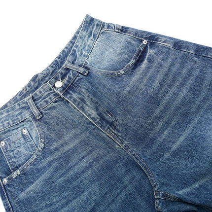 TALKLESSFASHION American retro silhouette scimitar jeans--2122