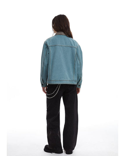 TALKLESSFASHION American retro simple loose Unisex jacket—-7085