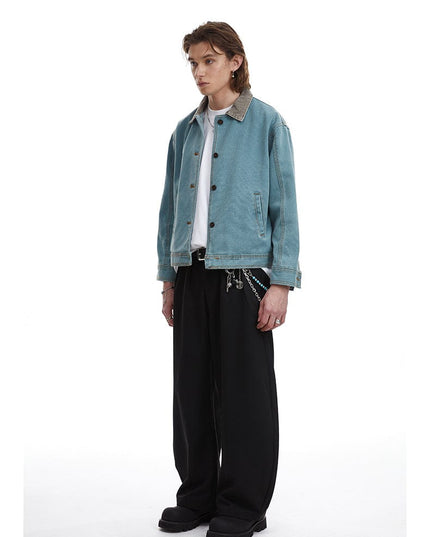 TALKLESSFASHION American retro simple loose Unisex jacket—-7085