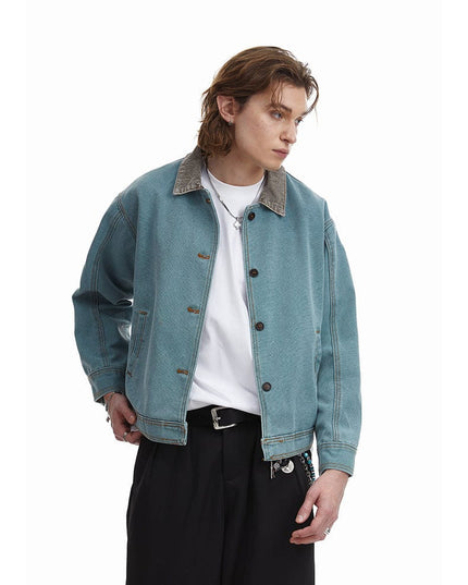 TALKLESSFASHION American retro simple loose Unisex jacket—-7085
