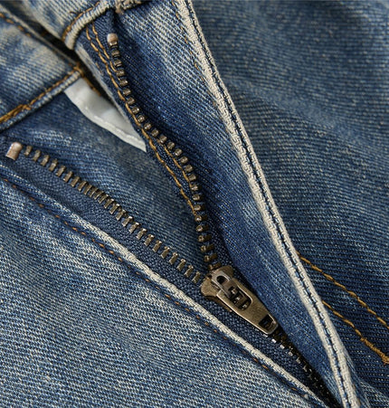 THETLSTUDIO American retro washed multi-pocket wide-leg jeans for men and women couples are versatile and slim high street casual straight-leg pants