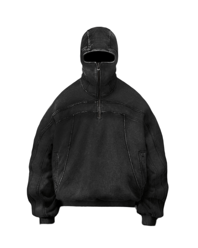 TALKLESSFASHION American Washed Y2K Street Zipper Sweater—-1773