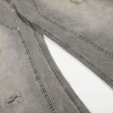 TALKLESSFASHION American wasteland style distressed jeans men deconstruct niche design loose straight wide-leg cargo pants women