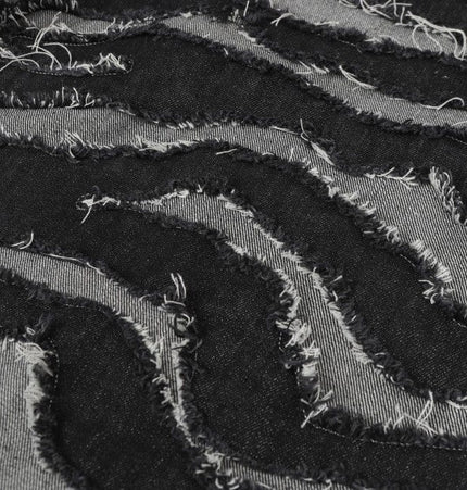 THETLSTUDIO Autumn 2025 new heavy craft patch embroidered zebra pattern European and American trendy brand denim loose trousers