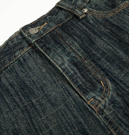THETLSTUDIO Bamboo Texture Wide-Leg Jeans