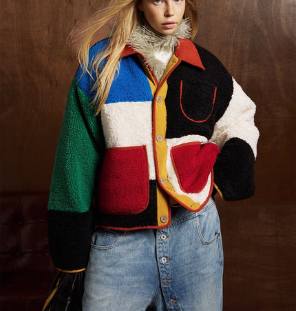 THETLSTUDIO Bauhaus Geometric Lambswool Jacket