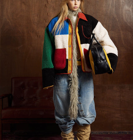 THETLSTUDIO Bauhaus Geometric Lambswool Jacket