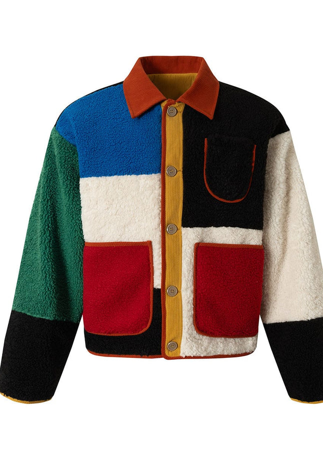 TALKLESSFASHION Bauhaus Geometric Lambswool Jacket