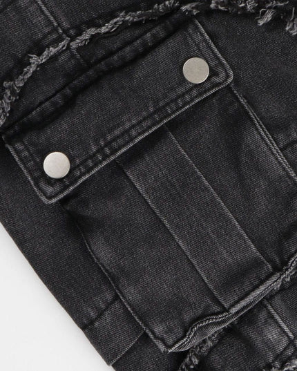 TALKLESSFASHION Bearded Design Denim jeans
